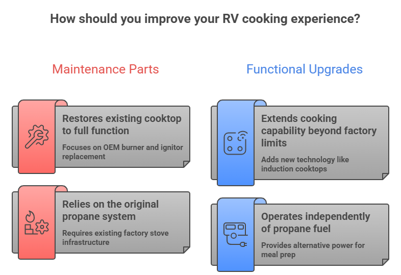 How should you improve your RV cooking experience